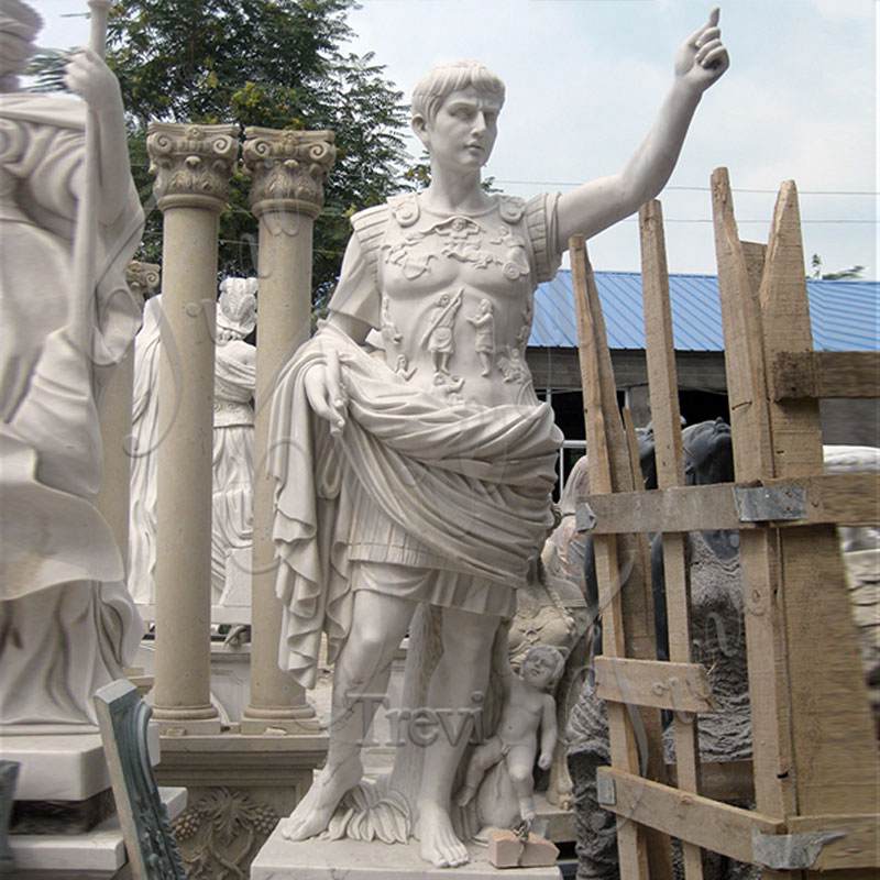 Augustus of Prima Porta Statue Julius Caesar Marble Sculpture for Sale