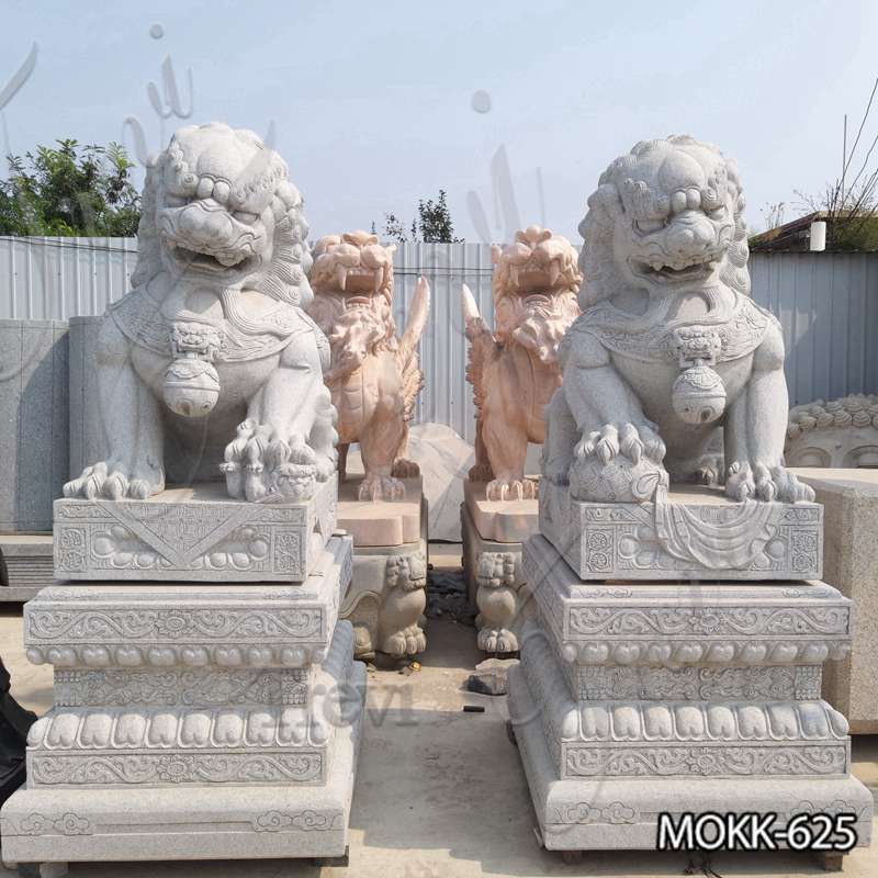 Stone Foo Dog Statue for Outdoor Decor Supplier