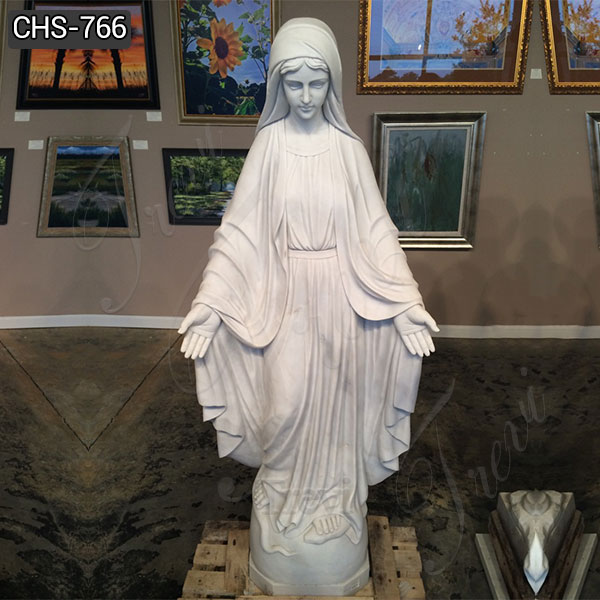 Full Size White Marble Mother Mary Statue Factory Supply CHS-766