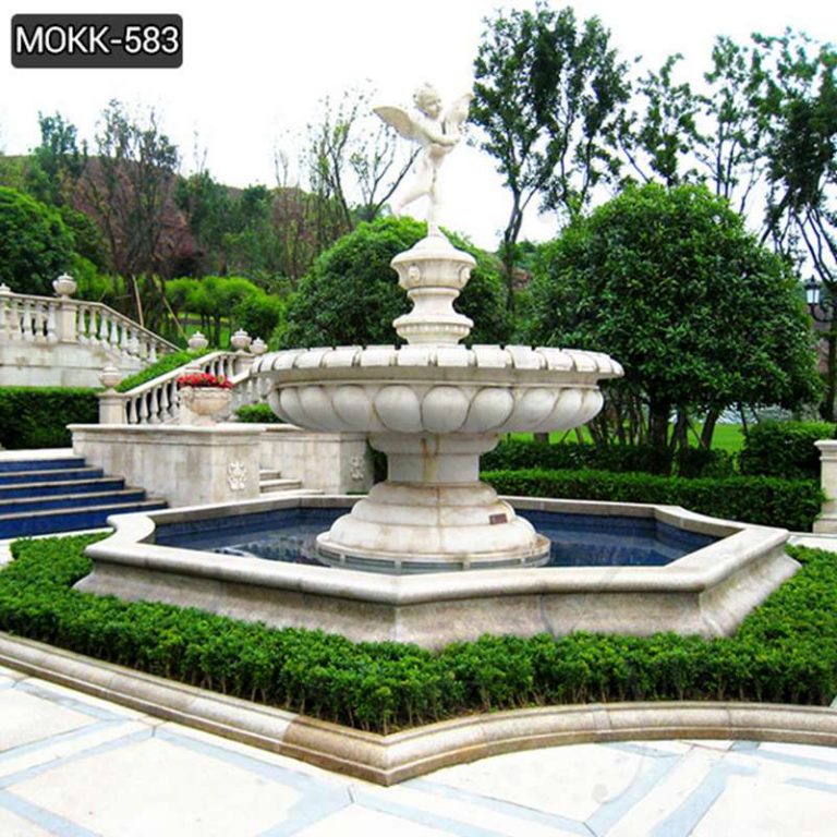 Large Outdoor Marble Fountains with Baby Statues