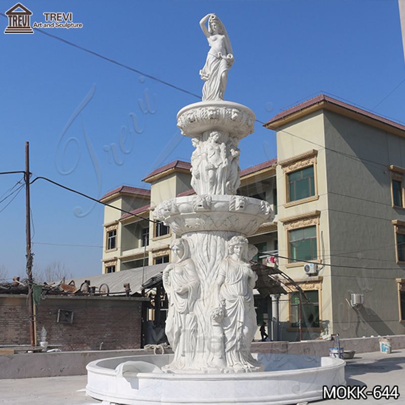 Large Tiered Marble Statuary Fountain for Garden Supplier