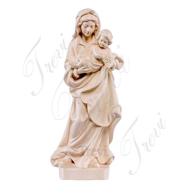 Life Size Bavarian Madonna and Child Marble Statue for Sale