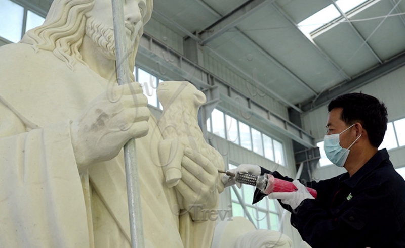 Vivid marbleJesus statue