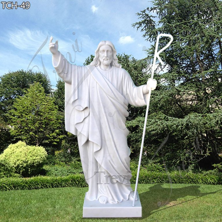 Religious Garden Marble Large Jesus Statue for Sale for Catholic Church Decor TCH-49