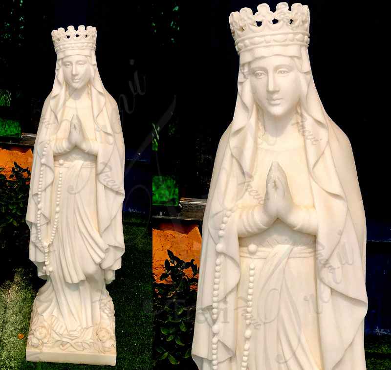 Catholic Garden Praying Mother Madonna Marble Statue