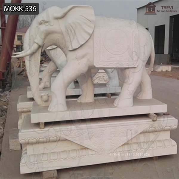 Customized Garden Decoration Marble Animal Elephant Statue Supplier MOKK-536