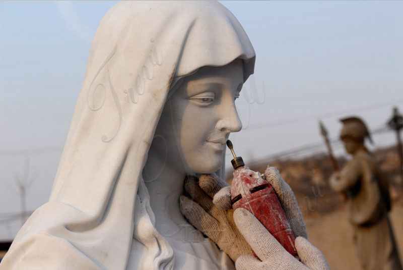 process of Praying Mother Madonna Marble Statue Suppliers