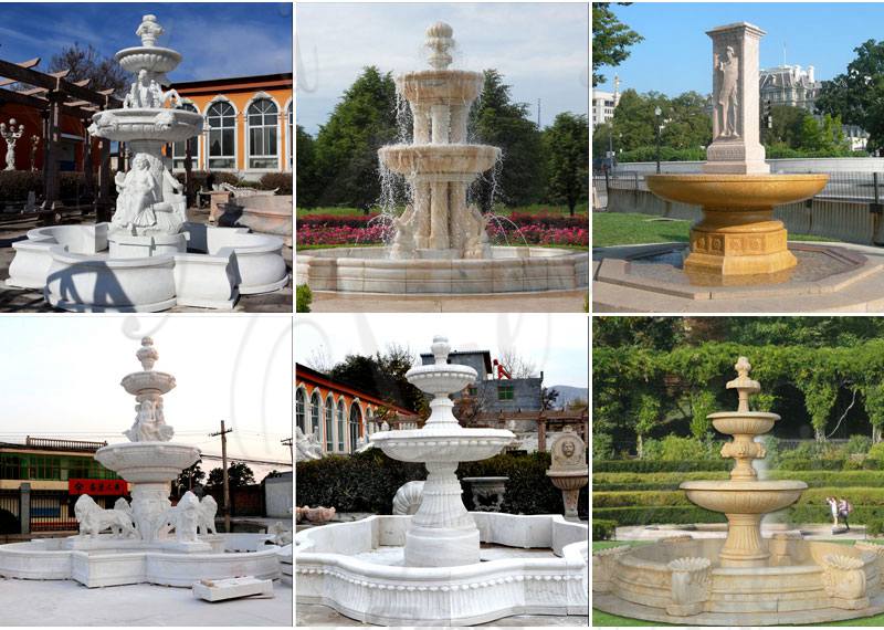 Customized Exquisite Garden Decoration Marble Woman Water Fountain for Sale