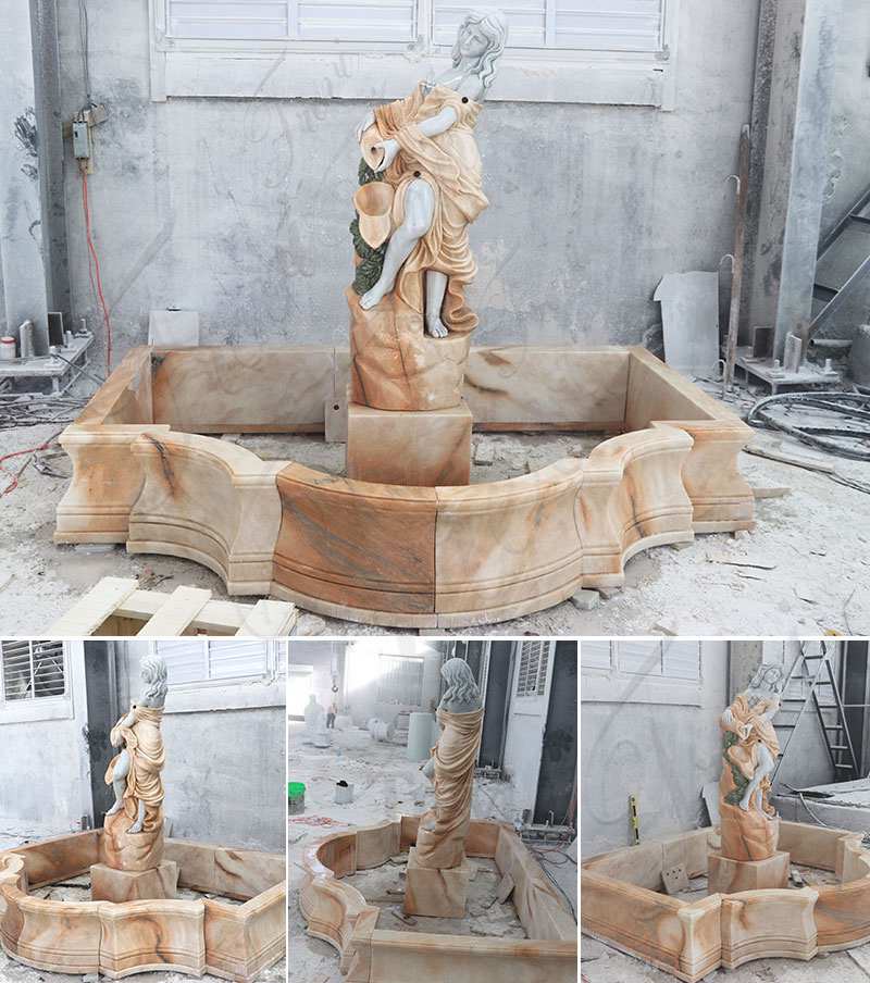 Marble Woman Water Fountain for Sale MOKK-450