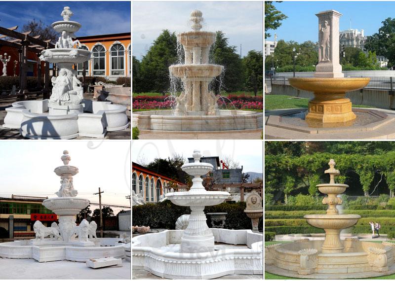 Nice Price Outdoor Home Decoration Stone Fountain Statue for Sale MOKK-556
