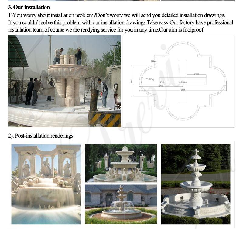 Outdoor Life Size Tiered Fountain Statue Simple Design MOKK-590