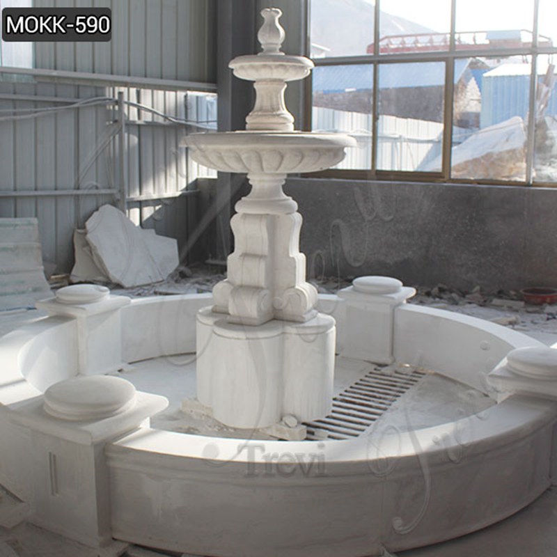 Size Tiered Marble Water Fountain Statue Simple Design MOKK-590