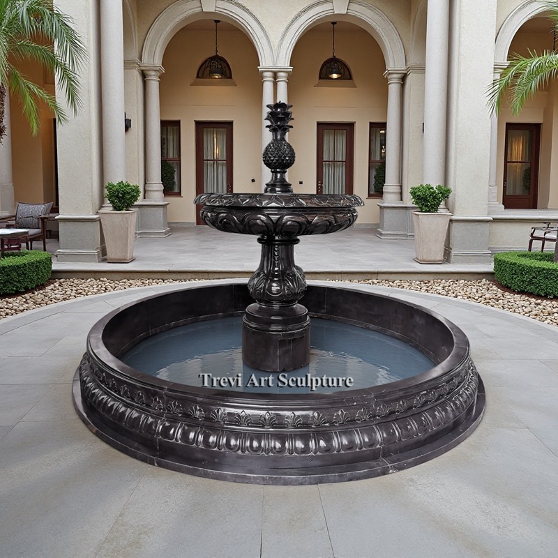 black granite tiered water fountain for yard