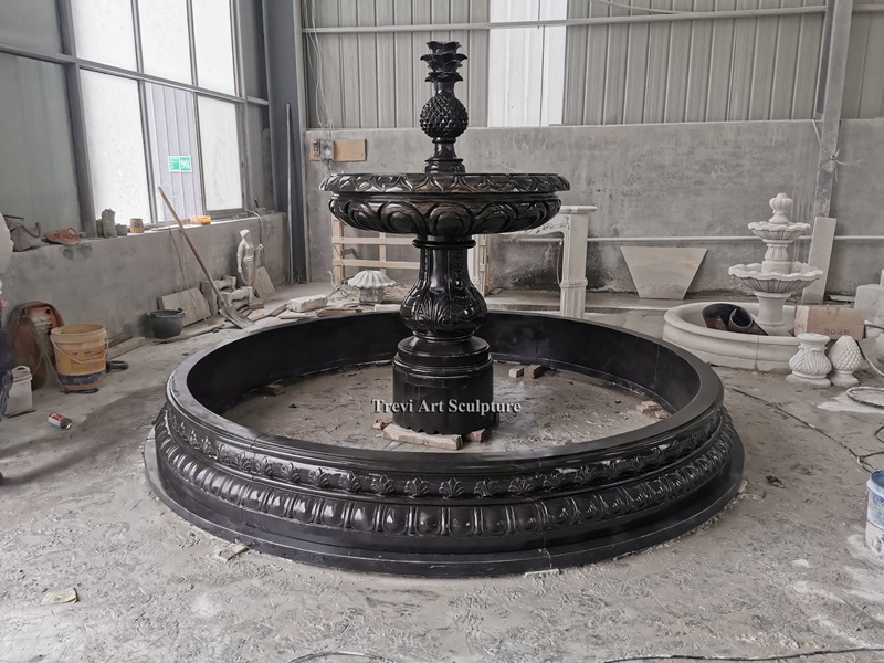 granite tiered water fountain