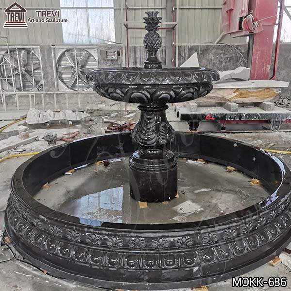 Black Granite Tiered Water Fountain Manufacturers for Sale