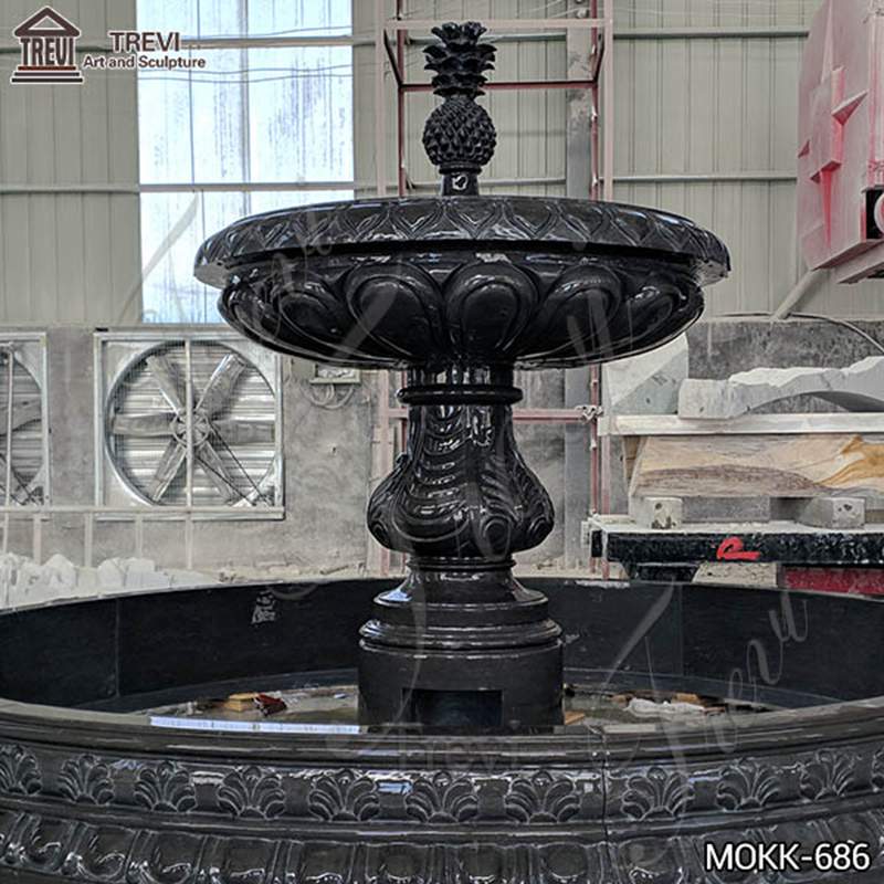 Black Granite Tiered Water Fountain Manufacturers