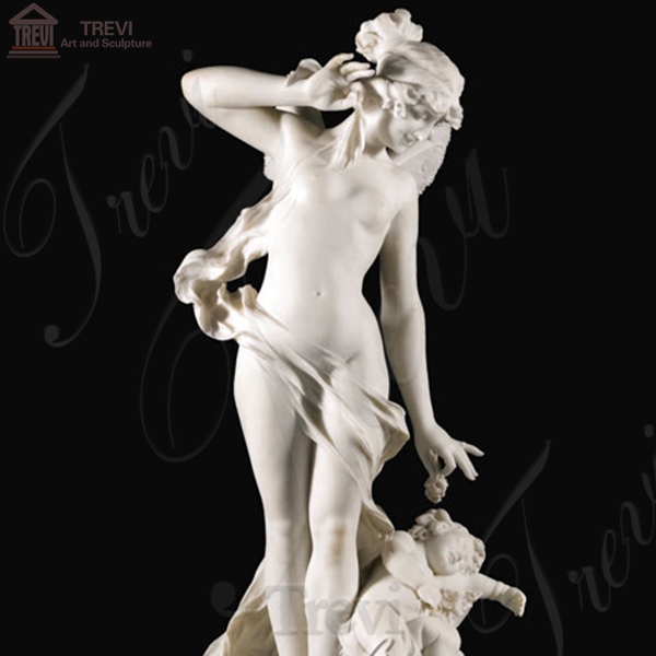 Wholesale White Marble Sculpture Psyche waking Cupid Garden Ornaments MOKK-239
