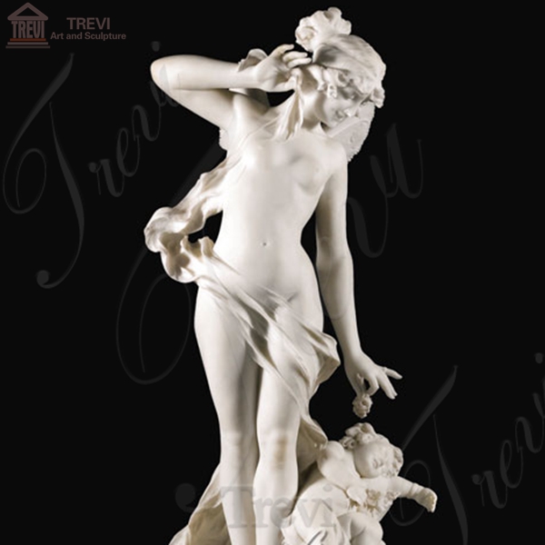 Life size white marble Pietro Bazzanti for garden ornaments