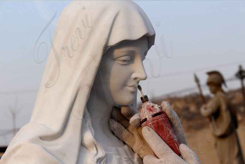 process of outdoor statues of mary