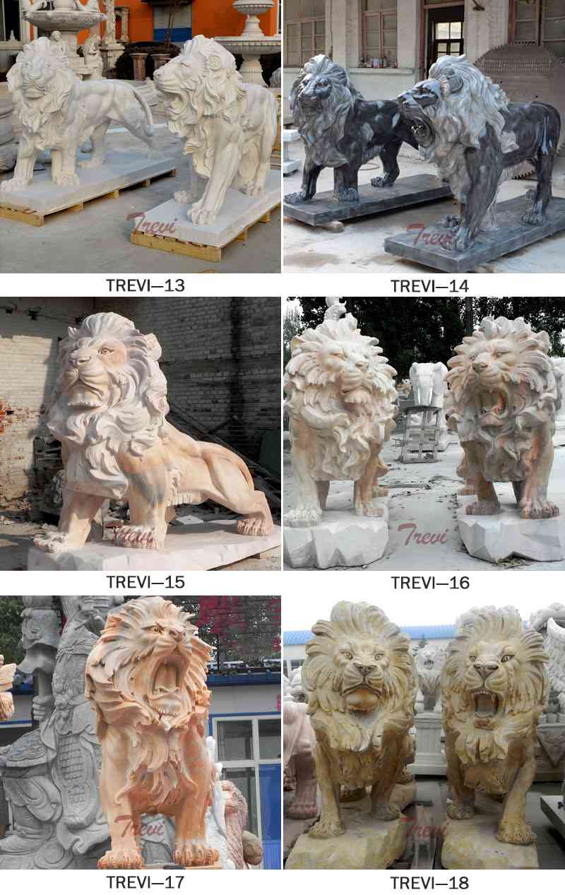 Large Inventory Of Lion Sculptures: