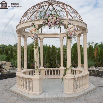 Customized White Marble Gazebo for Wedding MOKK-618