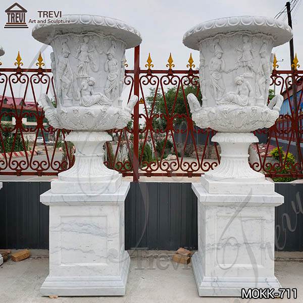 Delicate Garden Decoration Marble Flower Human for