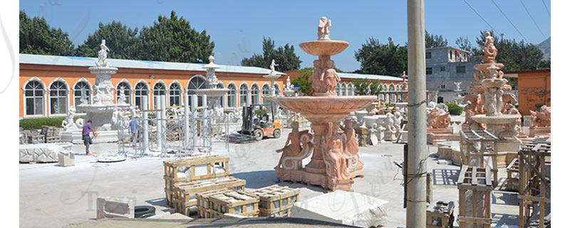 Garden Decoration Tiered Marble Water Lion Fountain for Sale