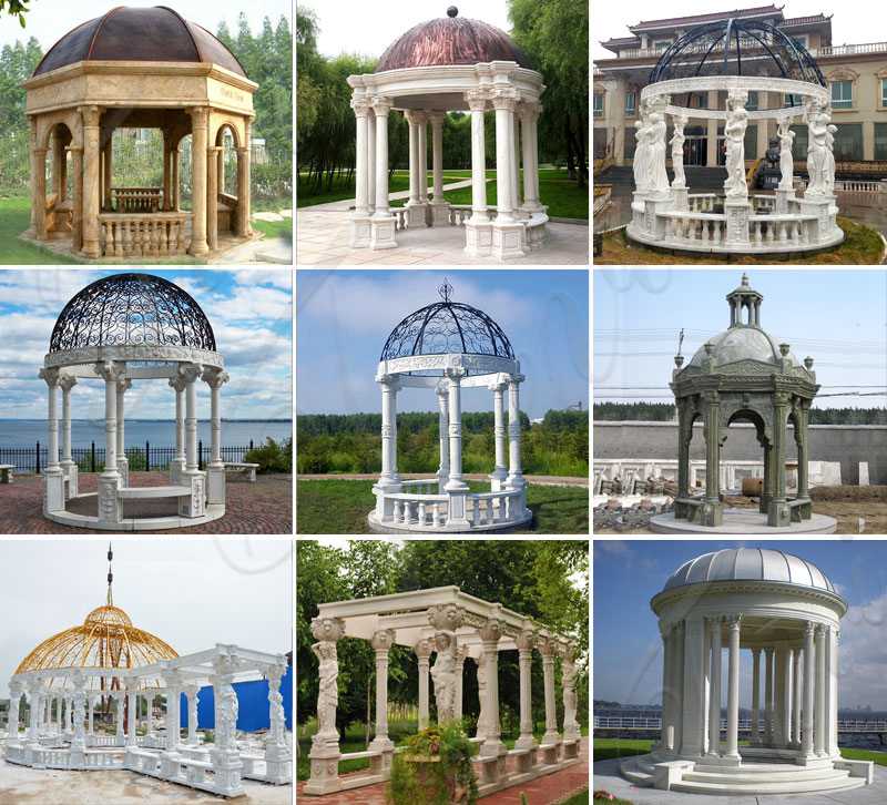 White Marble Gazebo for Wedding Decoration