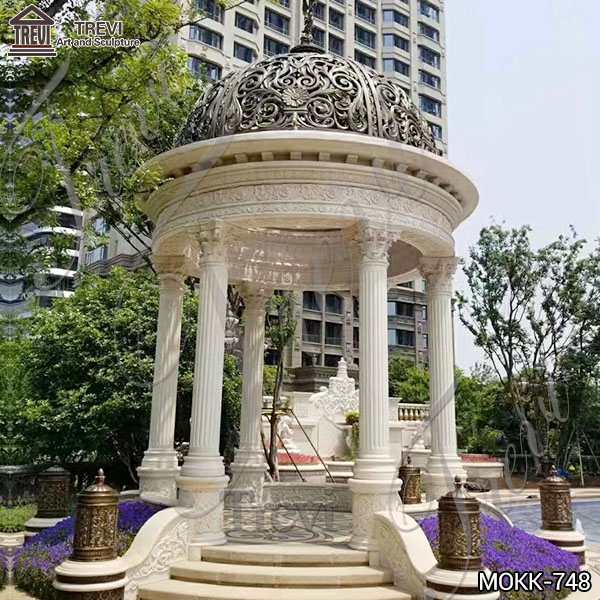 Style Marble Gazebo Outdoor Garden Decoration Supplier