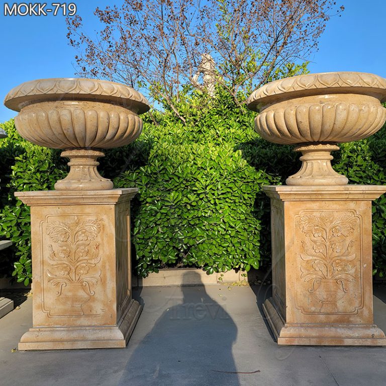 Wholesale-Beige-Marble-Flower-Pots-Antique-Style-Garden-Decor-2