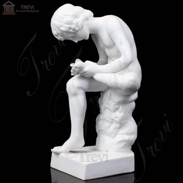 Classic Greek Art Marble Statue Boy with Thorn China Factory MOKK-37