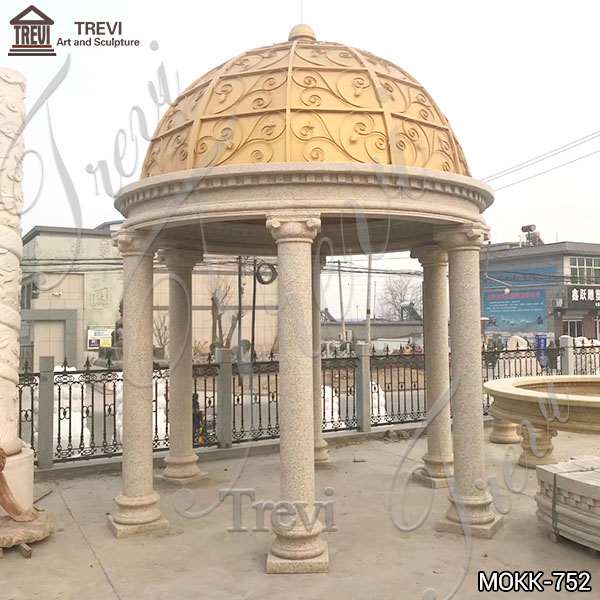 Customized White Marble Gazebo for Decoration