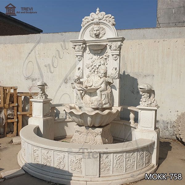 Marble Water Angel Wall Fountain for Sale MOKK-758