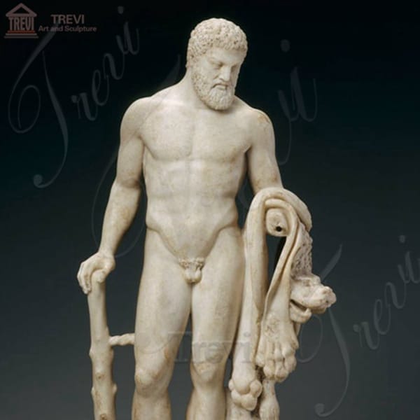 Famous art sculptures in roman life size stone marble Statue of Herakles for sale - 副本