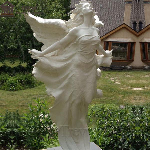 Life Size Marble Angel Statue Square Decoration for Sale MOKK-293