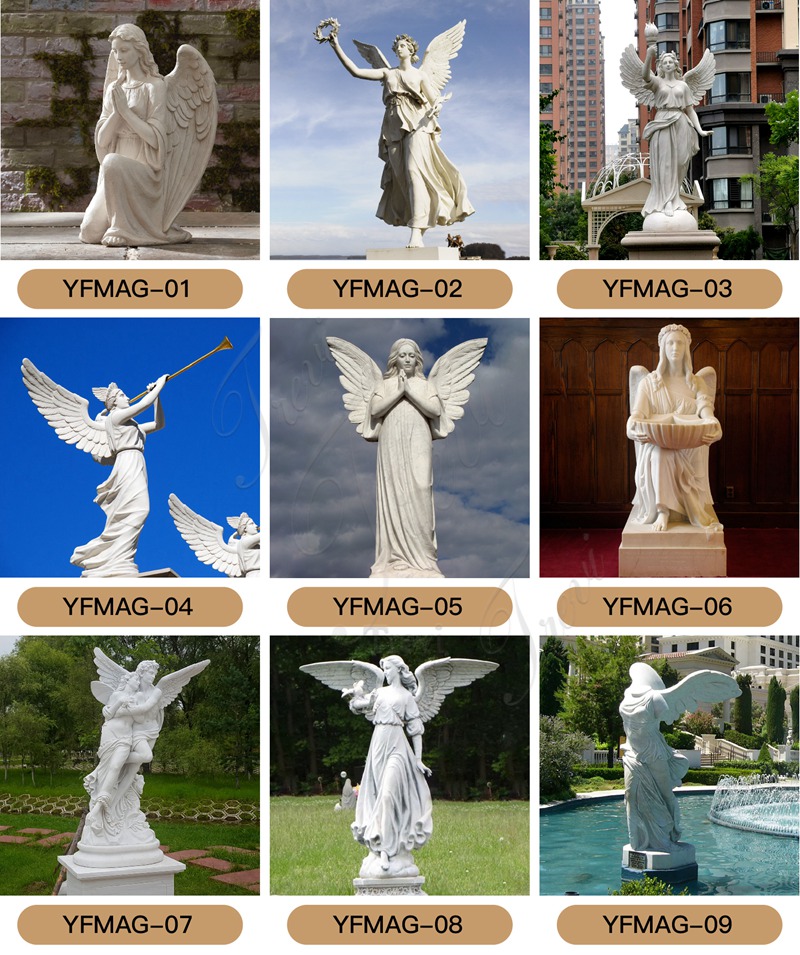 more marble angelstatues