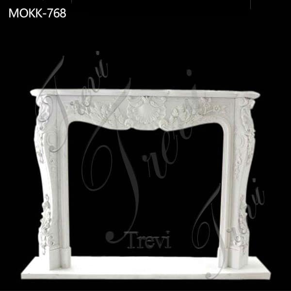 Hand Carved French Marble Fireplace Surround for Sale MOKK-768