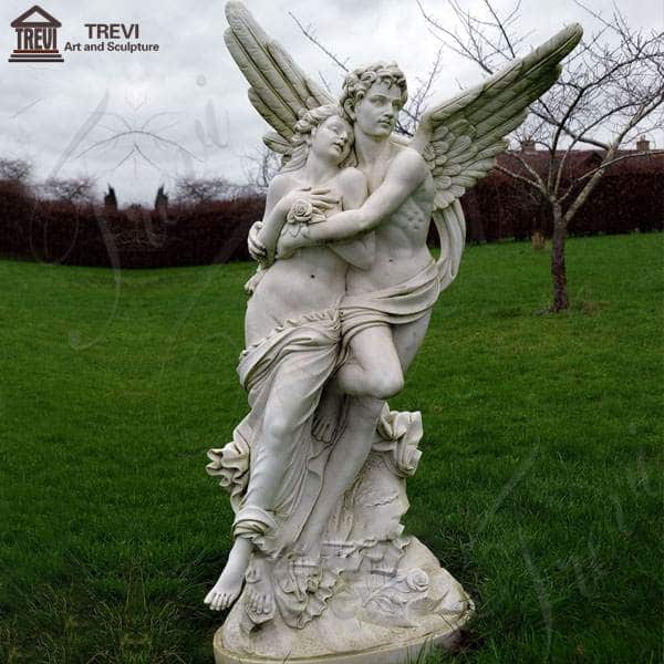 Cupid and Psyche Life Size Marble Angel Statue for Sale MOKK-297