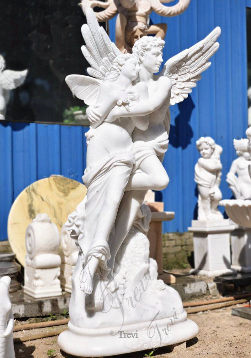 Cupid and Psyche marble sculpture