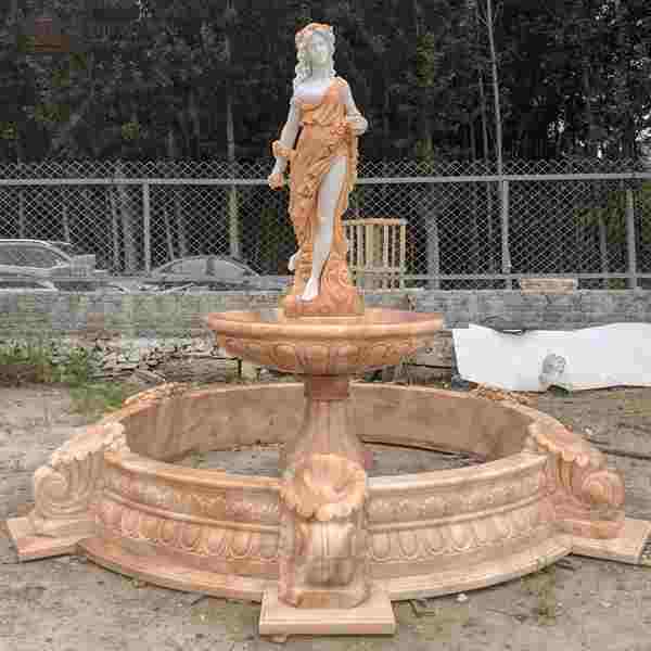 Garden Decoration Marble Woman Water Fountain for Sale