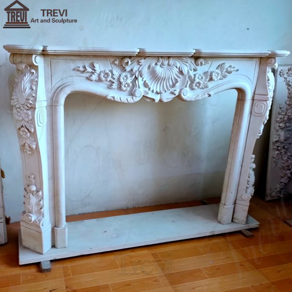 White Marble Fireplace for Sale China Factory MOKK-773