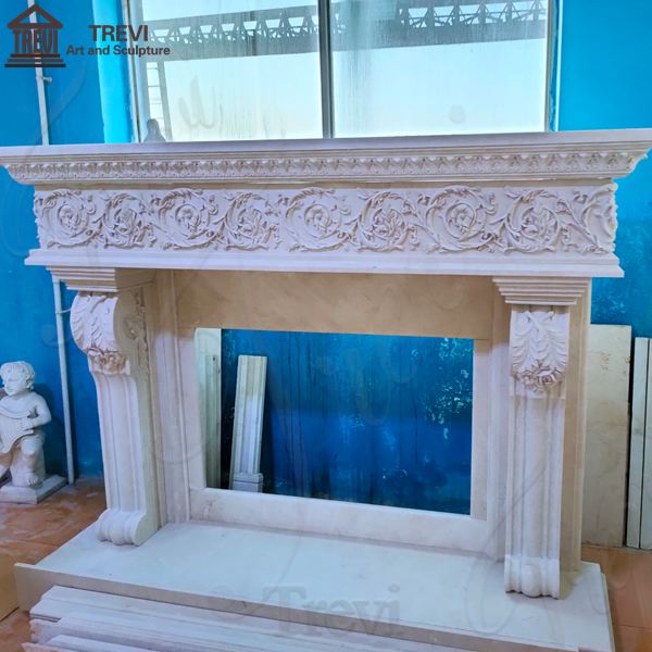 House White Regency Marble Fireplace for Sale MOKK-774