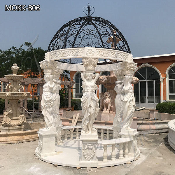 Garden Decoration Figure Sculpture Marble Gazebo for Sale MOKK-806