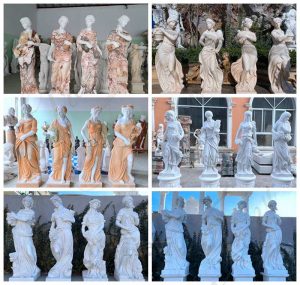 Garden Marble Statues Beige Four Seasons Goddess Sale MOKK-810 - Trevi