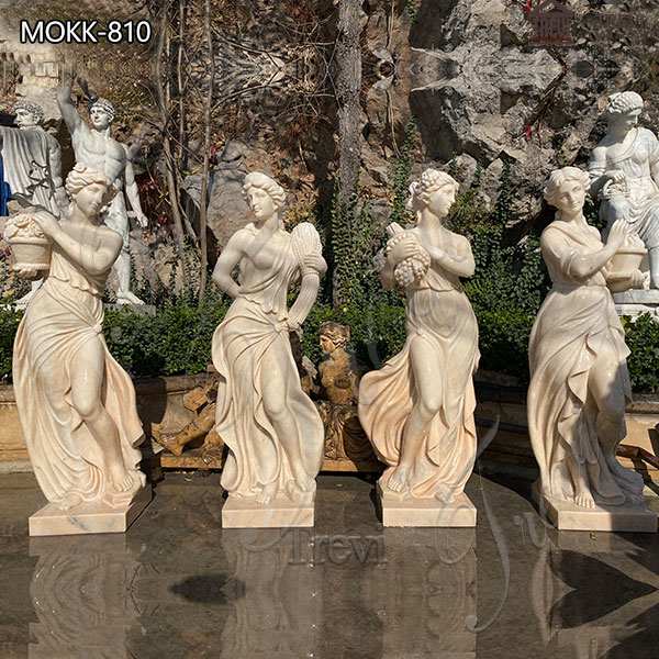 Garden Marble Statues Beige Four Seasons