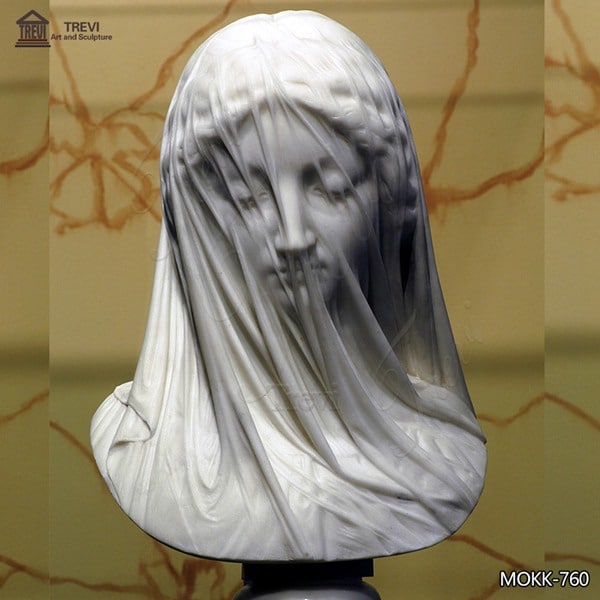 Home Decoration Carrara Marble Virgin Veil Madonna Bust for Sale