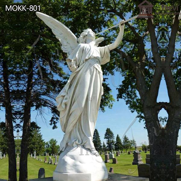 Large Marble Garden Angel Statue Cemetery for Sale