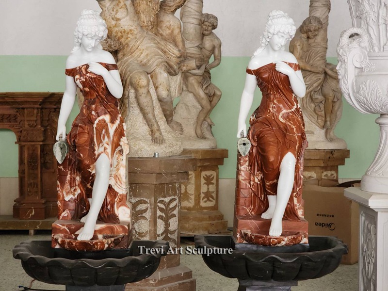stone female fountain for sale