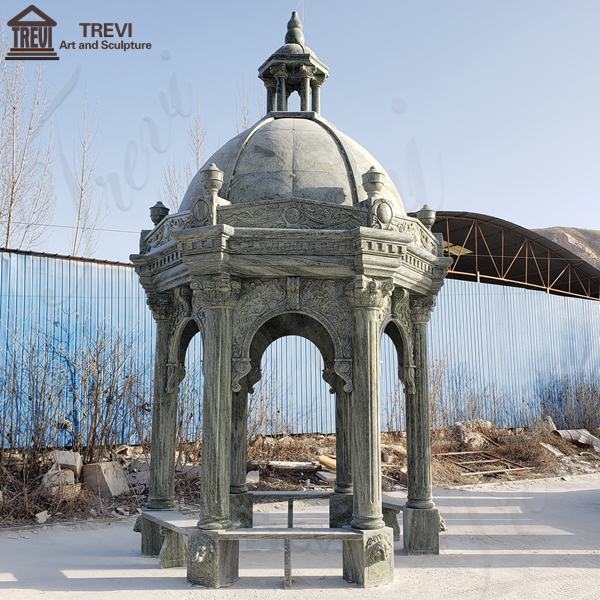 Vintage Grey Marble Gazebo Garden Decoration for Sale MOKK-808