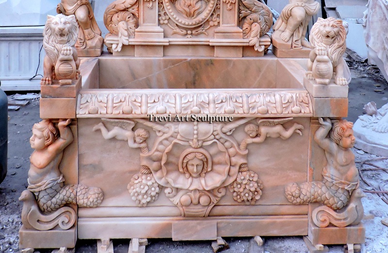 marble wall fountain details